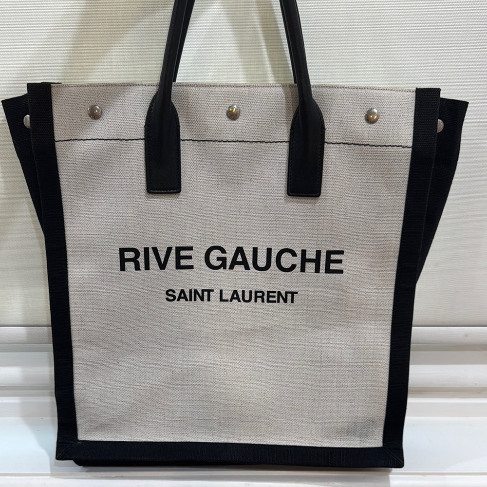 Saint Laurent Rive Gauche Canvas Tote